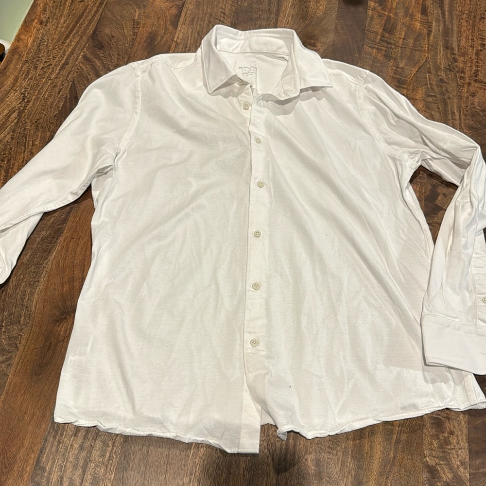 Massimo Dutti Long Sleeve White Top